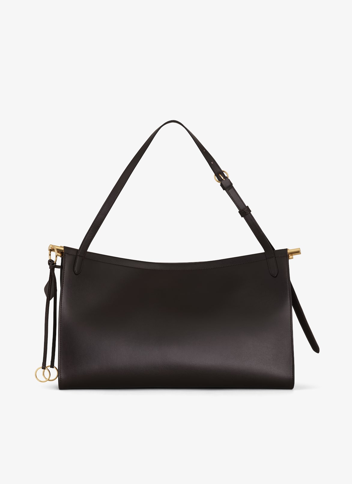 LE CLICK EAST WEST LARGE BAG IN LEATHER ALAÏA DARK BROWN LE CLICK EAST WEST LARGE BAG IN LEATHER